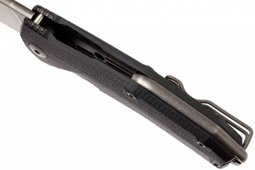 Складной нож Lion Steel KUR BBK G10 Black Flipper фото 13